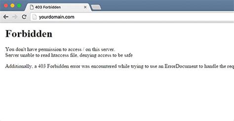 403 Forbidden Error Was Encountered While Trying To Use An