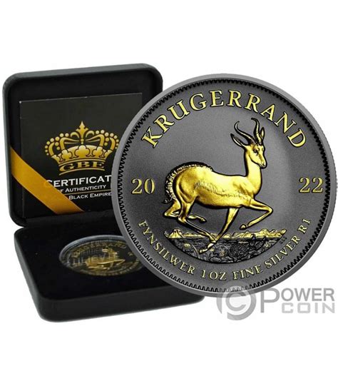 KRUGERRAND Gold Black Empire Edition 1 Oz Монета Серебро 1 Рэнд Южная