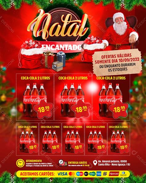 Encarte de Natal Supermercado Social Media PSD Editável download