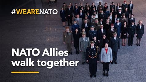 Nato Allies Walk Together Natos 70th Anniversary Youtube