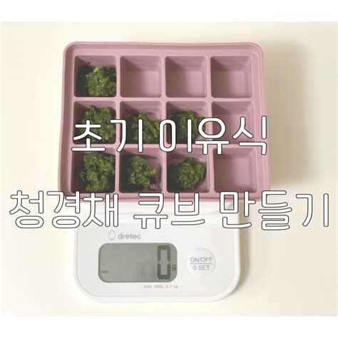 초기 토핑 이유식 청경채 큐브 만들기 네이버 블로그