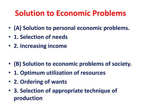 Ppt Economic Problem Dr B H Damji Ppt