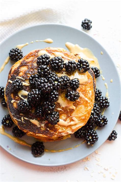 Healthy Peanut Butter Protein Pancakes - iFoodReal.com