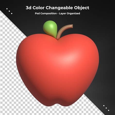 3d Frutas Dulces Colorido Brillante Renderizado 3d Icono Realista