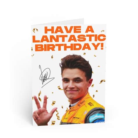 Have A Lantastic Birthday Lando Norris F1 Birthday Card Formula 1