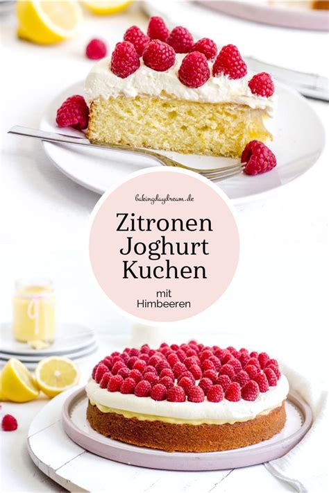 Zitronen Joghurtkuchen Mit Himbeeren Yogurt Lemon Cake With Raspberry