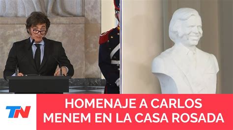 Milei En El Homenaje A Carlos Menem En Casa Rosada Fue El Mejor