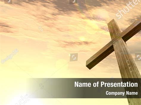 Christianity wooden christian cross PowerPoint Template - Christianity ...