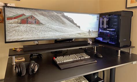 The final version of super ultrawide setup for now. : r/Minimal_Setups