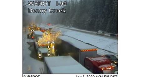 Eastbound I 90 Near Snoqualmie Pass Summit Closed Due To Multiple Crashes Spokane News