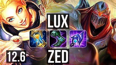 Lux Vs Zed Mid M Mastery Legendary Games Euw