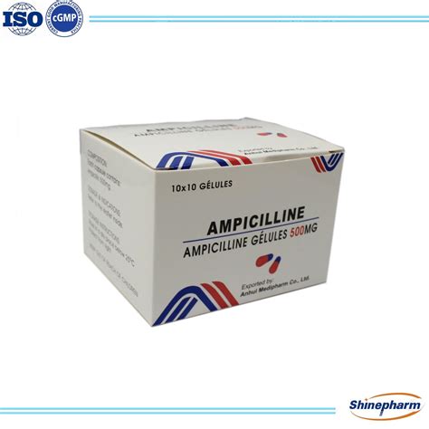 Ampicillin Capsules 500mg 10X10 Box GMP OEM China OEM And Ampicillin