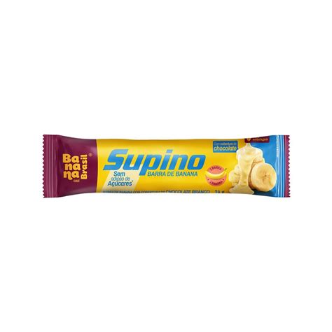 Barra De Frutas Supino 20 Unidades 24g Zero Branco Banana Brasil