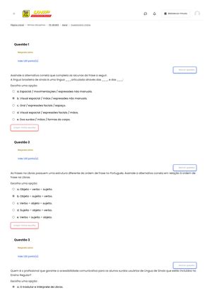 Solved Analise As Afirmativas Abaixo E Assinale A Correta A As Lnguas