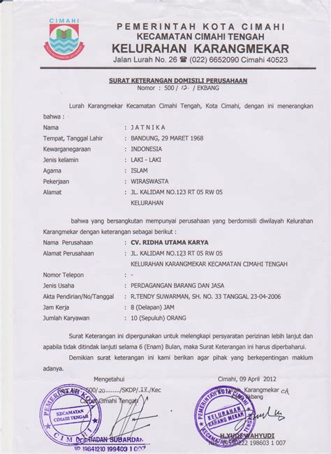 Detail Contoh Surat Izin Usaha Bengkel Motor Koleksi Nomer 9