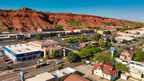 St George Aerial Skyline In Summer Season Nevada Editorial Photo