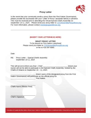 April Usda Tribal Consultations Proxy Letter Template Doc Template