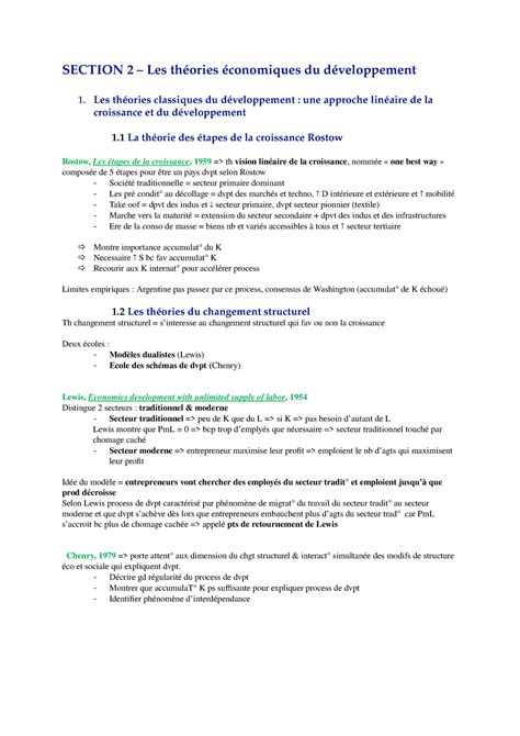 Chap 16 Sect 2 Fiche Economie SECTION 2 Les théories