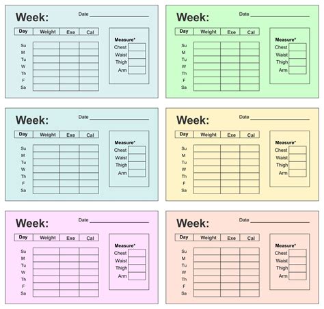 Printable Weight Watchers Sheets Printable Jd