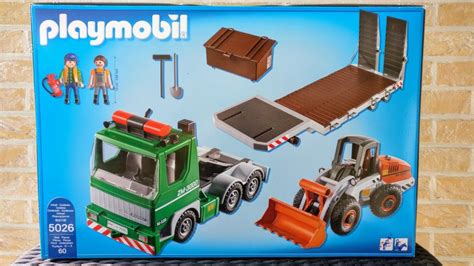 Playmobil Set 5026 Flatbed Truck And Wheel Loader Klickypedia