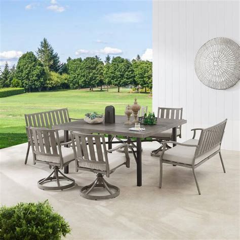 Ulax Furniture Piece Aluminum Outdoor Dining Set With Cushion