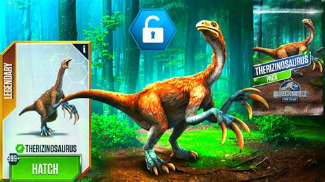 THERIZINOSAURUS PACK UNLOCK THERIZINOSAURUS 999 JURASSIC WORLD THE