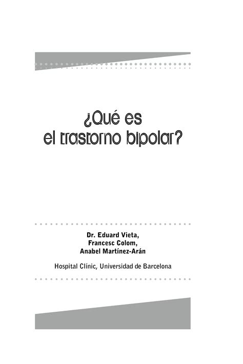 Recomendado Que Es El Trastorno Bipolar P Gs Dres Vieta Colom Y