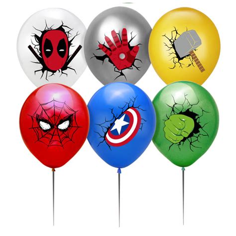 Cartoon Superhero Avenger Balloons Pack Party Decorations Party