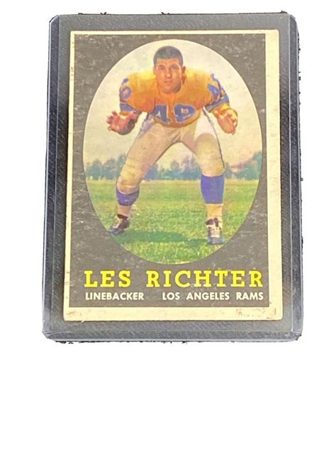 Topps Les Richter Los Angeles Rams Lot Ebay