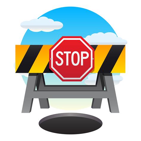 Roadblock Sign Clipart