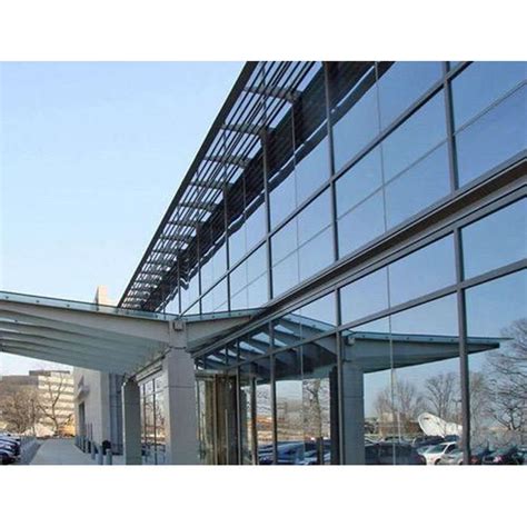 Insulated Laminated Glass Glazing Aluminum Curtain Wall For Building