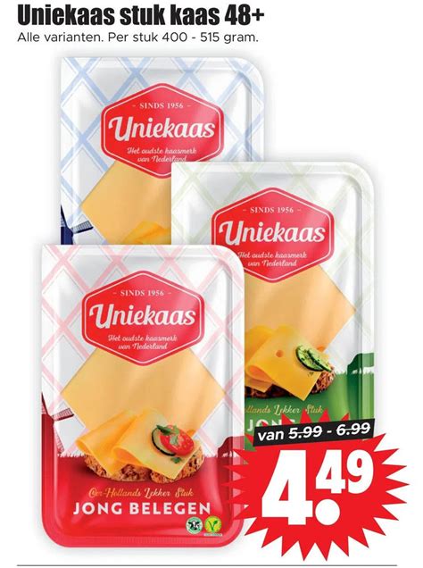 Uniekaas Stuk Kaas 48 Aanbieding Bij Dirk