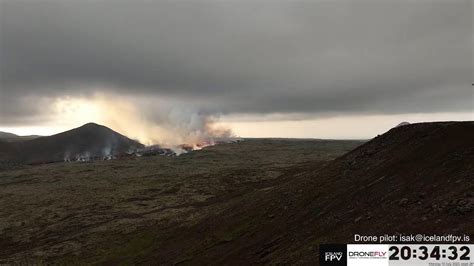 LIVE 10.07.23 Volcano eruption started in Iceland! Drone live stream ...