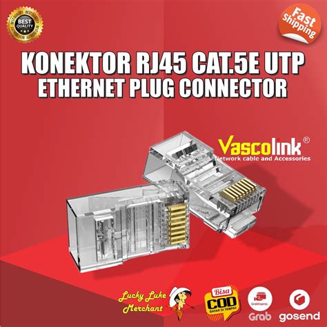 Jual Connector Rj Rj Vascolink Original Konektor Utp Ethernet Lan