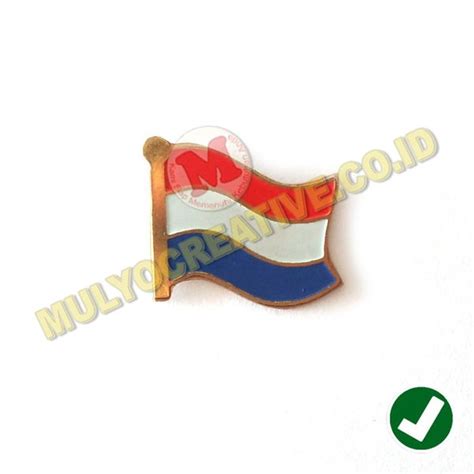 Jual Flag Pin Belanda Bahan Kuningan Pin Bendera Negara Belanda Murah