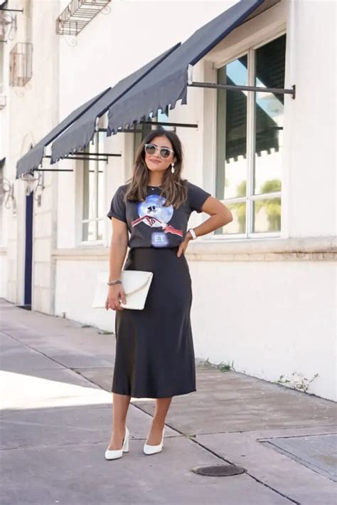 Black Midi Skirt Outfit Fall Dresses Images 2022