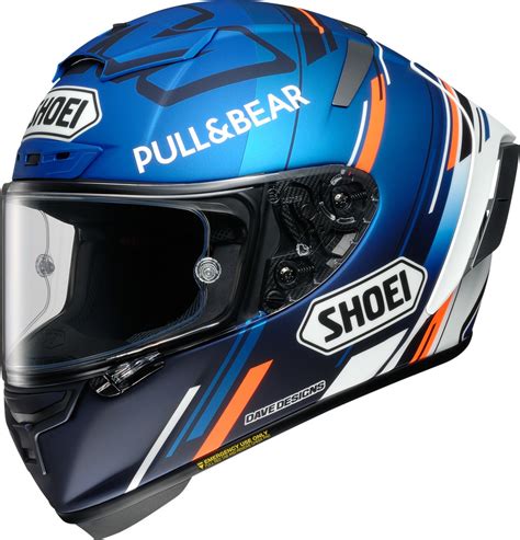 Shoei X Spirit Iii Am Integralhelm Blau Weiss Orange