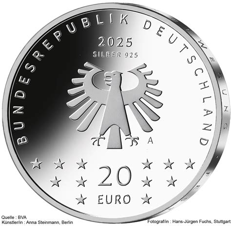 Deutschland 20 Euro Silbermünze 75 Berlinale 2025 Polierte Platte