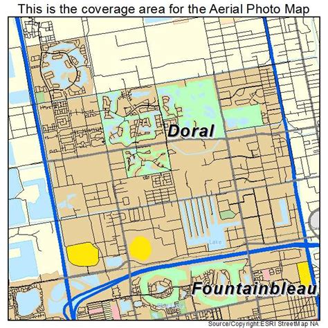 Aerial Photography Map of Doral, FL Florida