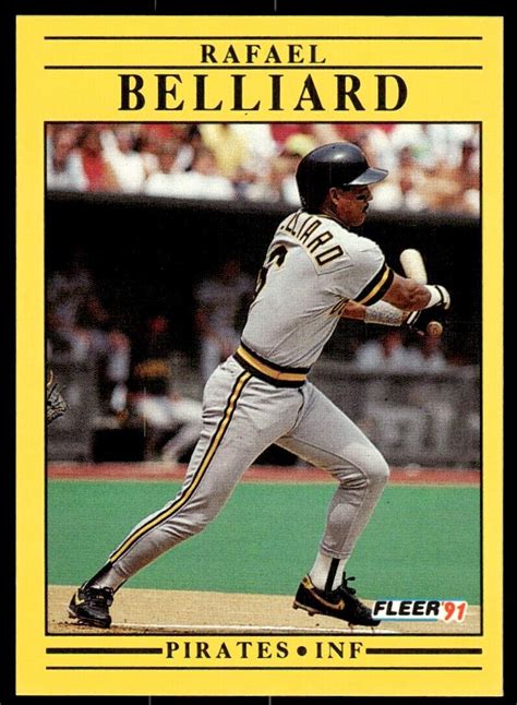 1991 Fleer Baseball Card Rafael Belliard Pittsburgh Pirates 32 EBay