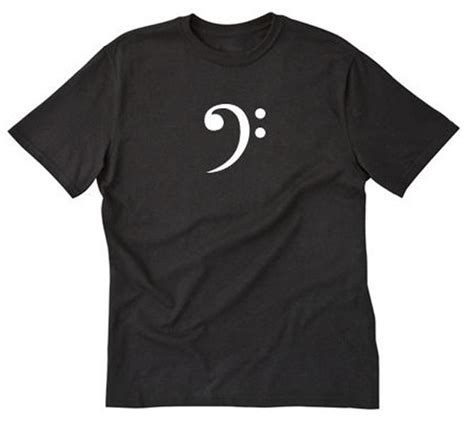 Bass Clef Musician Shirt Bass Clef T Shirt Funny Bass Player High School Band Geek Tee Shirt