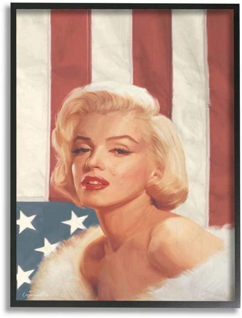 Stupell Industries Marilyn Flag Vintage Hollywood Movie