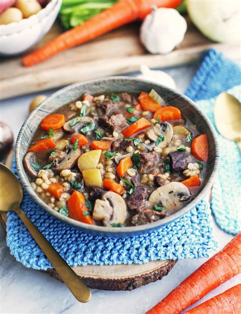 Instant Pot Beef Barley And Mushroom Soup Yay For Food