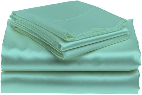 Buy Safhome Twin 100 Pure Silk Satin Sheet Set 6 Piece Flat Sheet