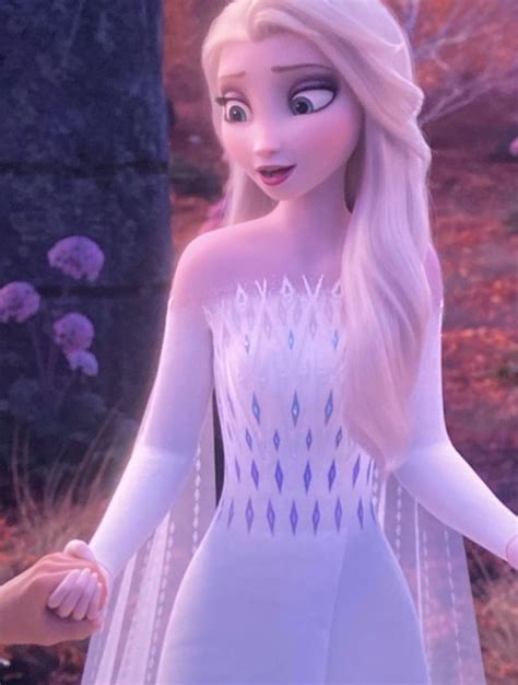 Images With Elsa In Her New Snow Queen Look With Her Hair Down From