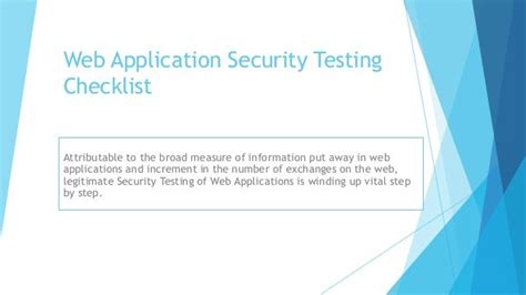 Web Application Security Testing Checklist