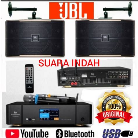 Jual PAKET KAROEKE SPEAKER JBL PASSION 10 AMPLIFIER EV 6900 2 MIC