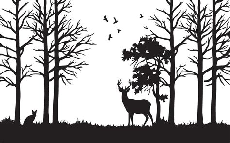 Wildlife Silhouette Art 52615451 Vector Art At Vecteezy