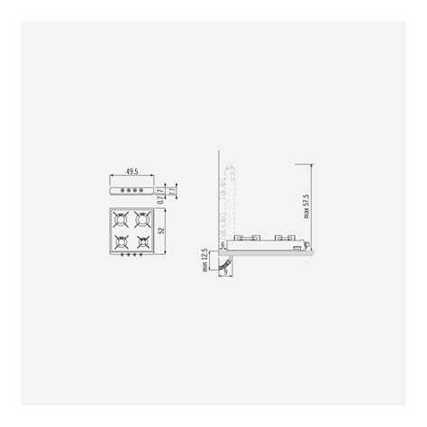 Alpes Inox R G Piano Cottura Gas Appoggio Ribaltabile Cm Acciaio