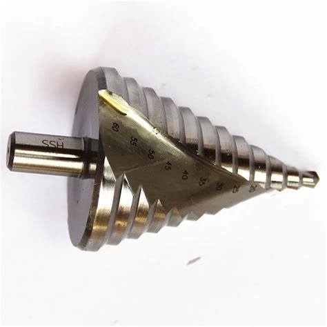 Hss 4241 6 60mm Spiral Groove Triangular Handle Step Drill Bits For